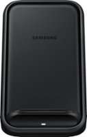 Samsung - 15W Qi Certified Fast Charge Wireless Charging Stand for iPhone/Android - Black - Front_Zoom