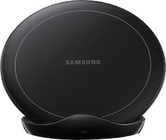 Samsung - 9W Qi-Certified Fast Charge Wireless Charging Stand for iPhone/Android - Black - Front_Zoom