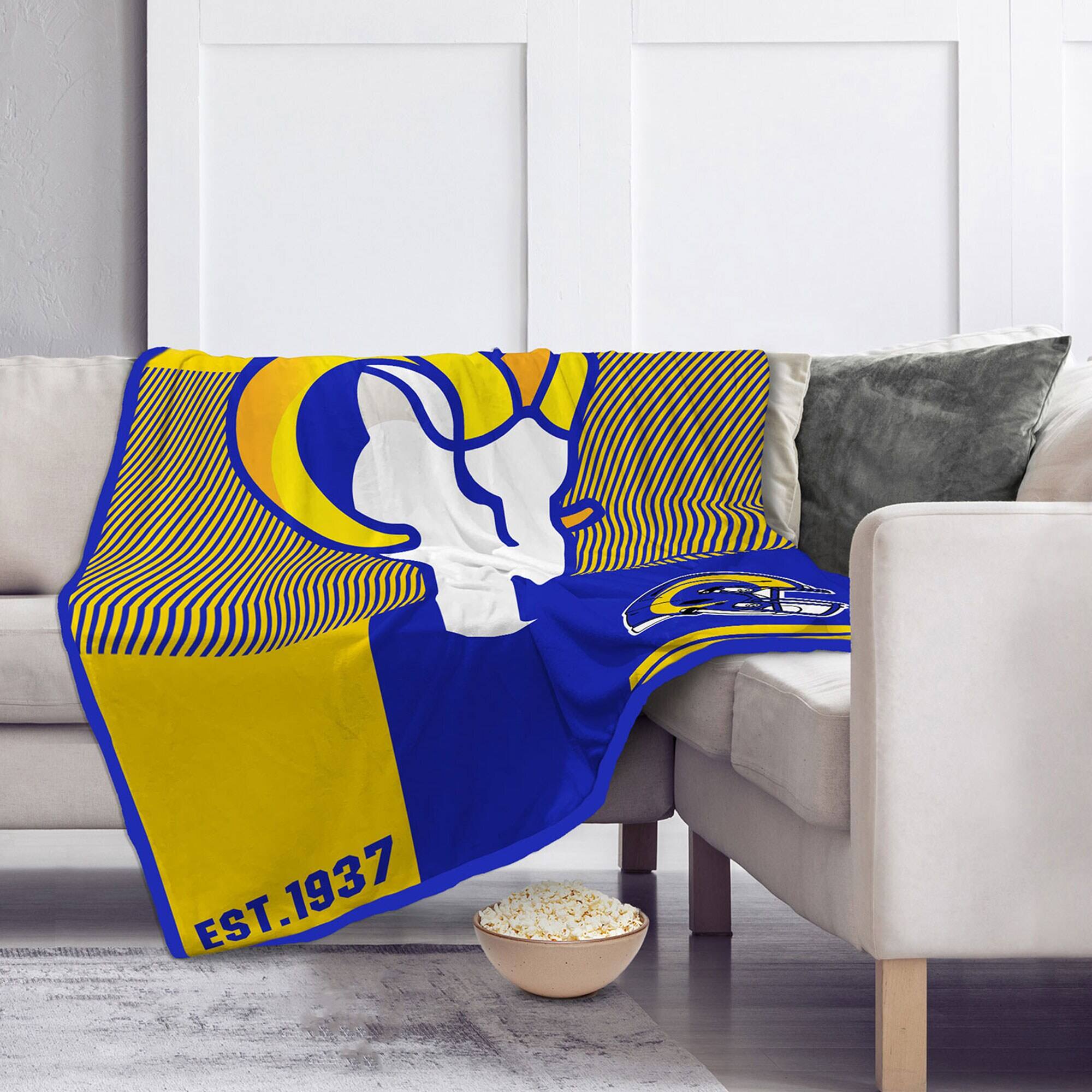 Alt View 3. Pegasus - Los Angeles Rams 60" x 80" Sherpa Throw Blanket - Multicolor.
