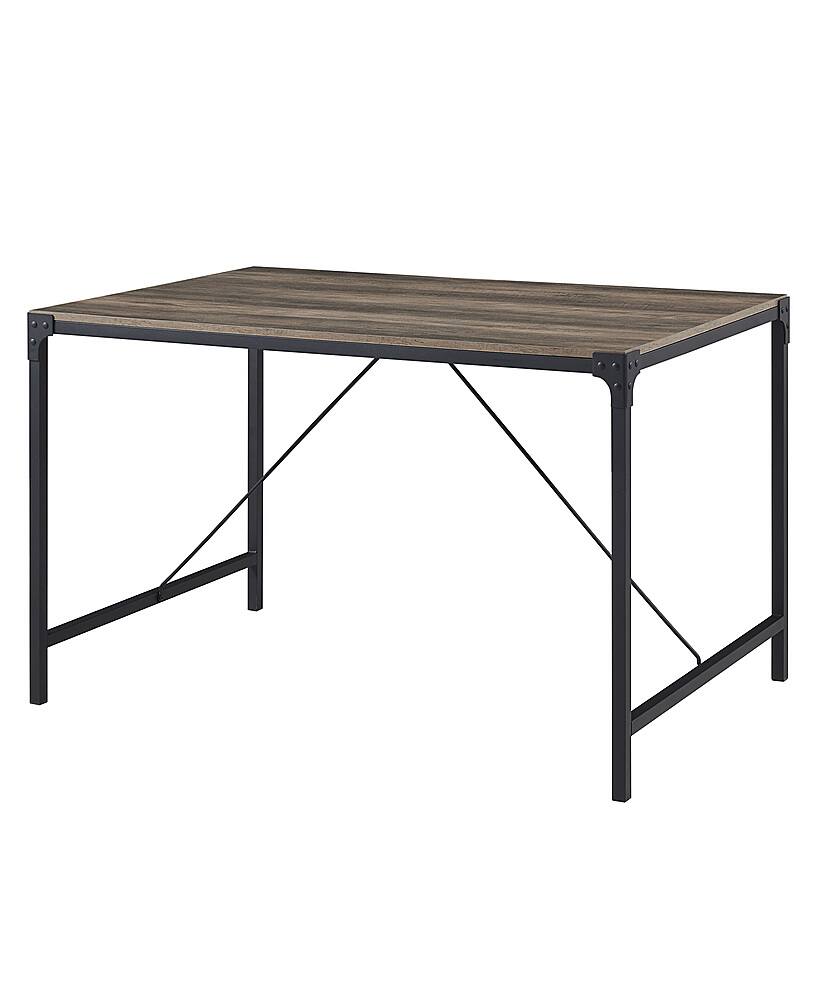 Left View: Walker Edison - Industrial High-Grade MDF / Durable Laminate Table - Gray Wash