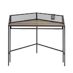 Walker Edison - Modern Industrial Corner Computer Desk - Grey Wash