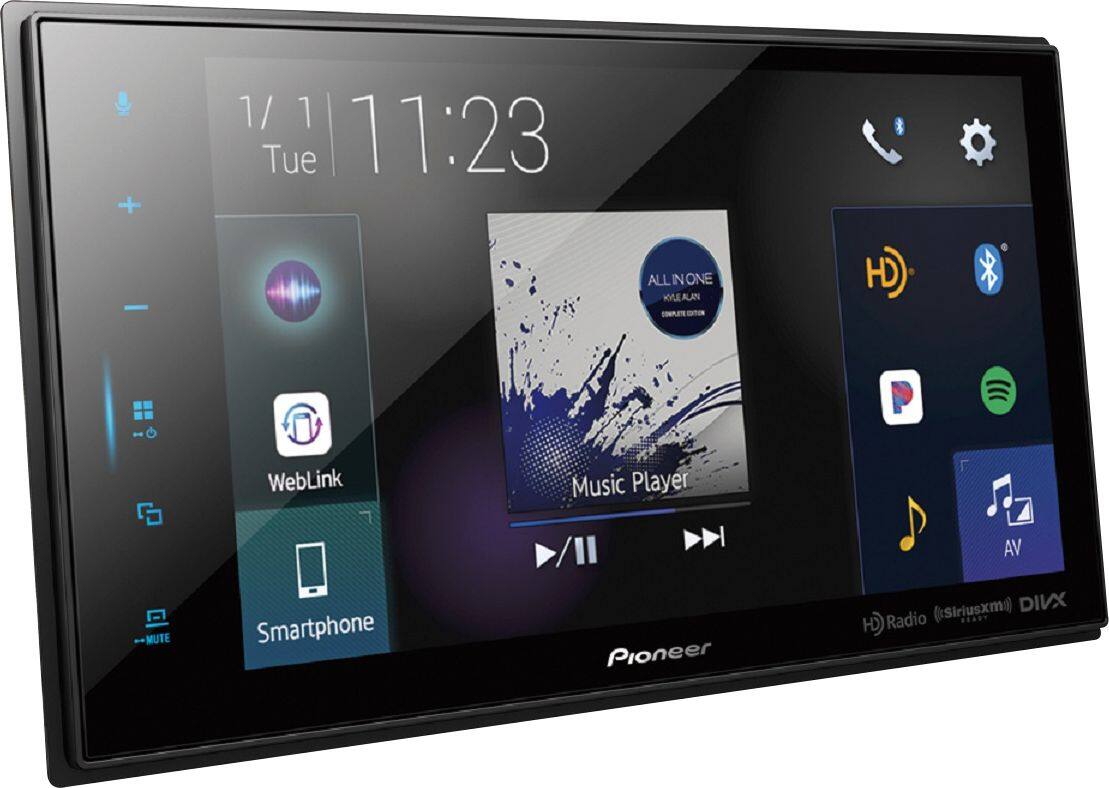 Angle. Pioneer - 8" - Android Auto™, Apple CarPlay®, Bluetooth®, HD Radio™, - Modular Solutions Digital Media Receiver - Black.