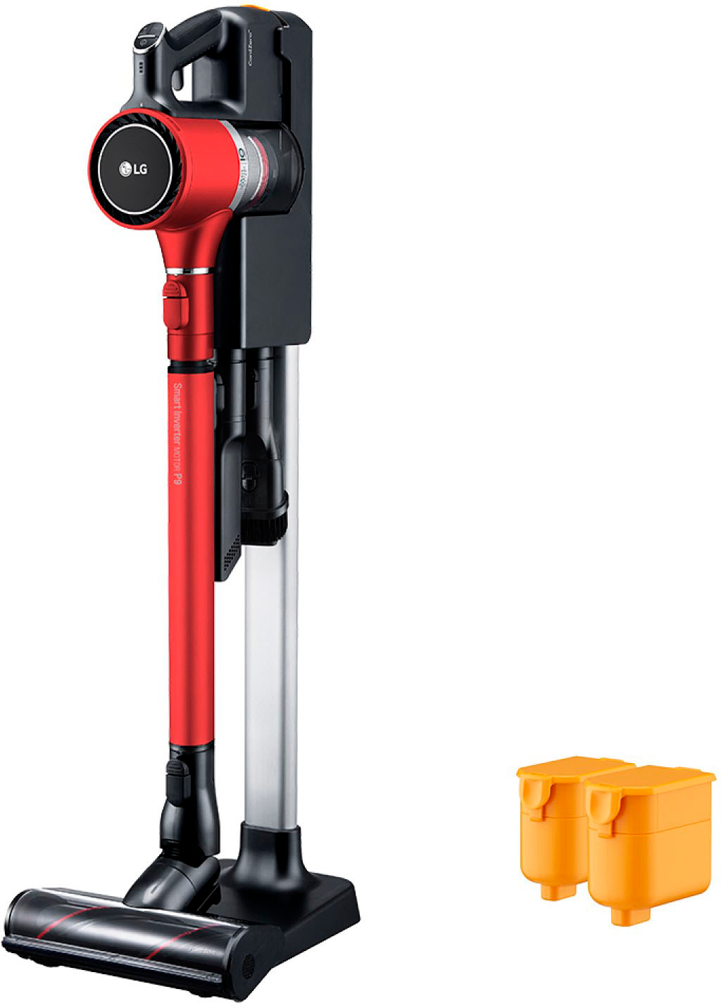 Angle View: LG - CordZero Cordless Stick Vacuum with 80-Minute Run Time - Matte Red