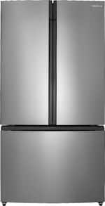 Insignia™ - 20.9 Cu. Ft. French Door Counter-Depth Refrigerator - Stainless steel - Front_Standard