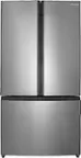 Front. Insignia™ - 20.9 Cu. Ft. French Door Counter-Depth Refrigerator - Stainless Steel.
