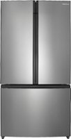 Insignia™ - 20.9 Cu. Ft. French Door Counter-Depth Refrigerator - Stainless Steel - Front_Zoom