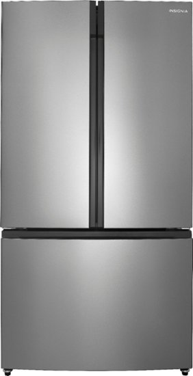 Insignia™ - 20.9 Cu. Ft. French Door Counter-Depth Refrigerator - Stainless steel