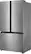 Left. Insignia™ - 20.9 Cu. Ft. French Door Counter-Depth Refrigerator - Stainless steel.