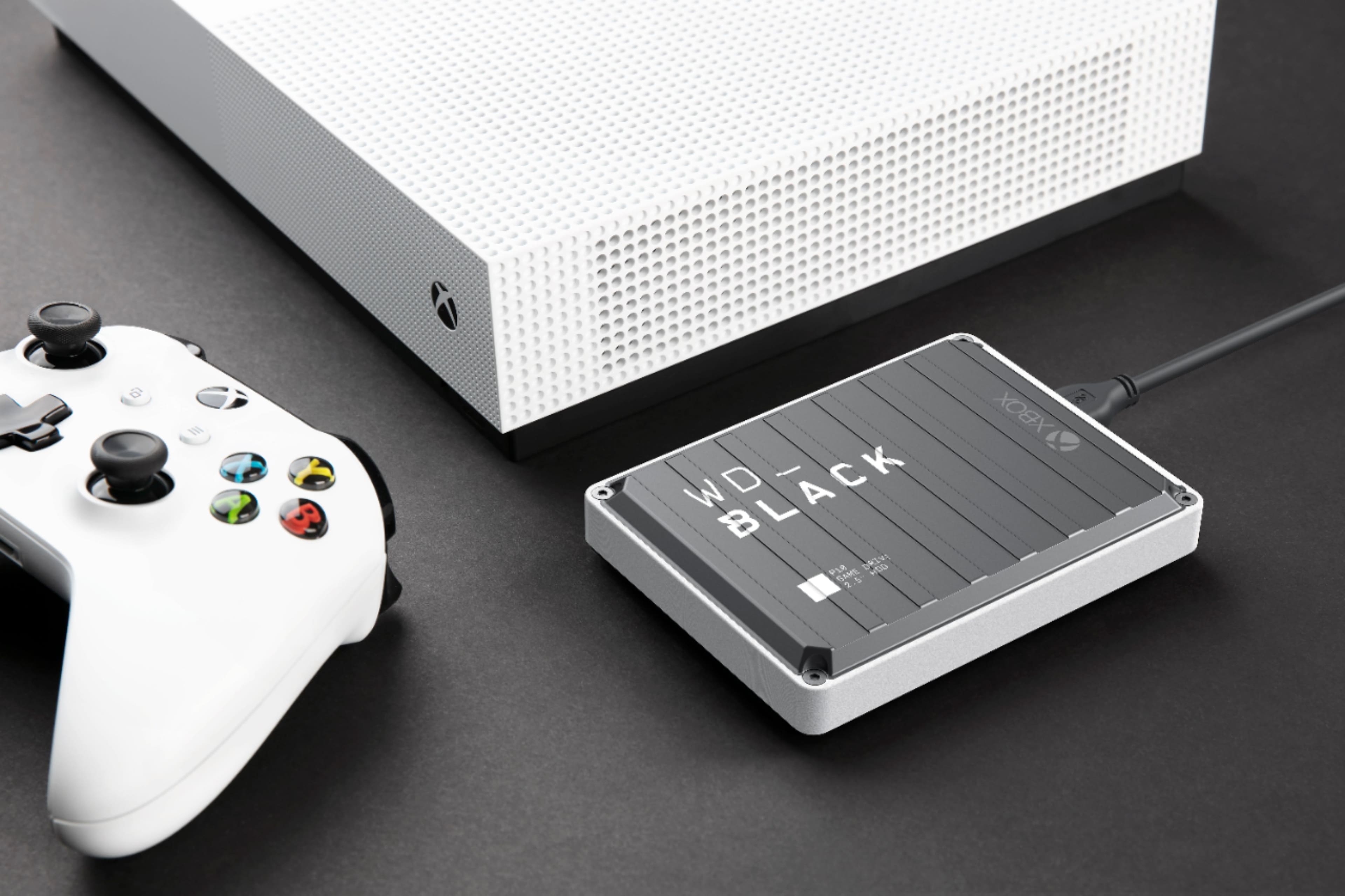 Alt View 15. WD - BLACK P10 Game Drive for Xbox 5TB External USB 3.2 Gen 1 Portable Hard Drive - Black With White Trim.