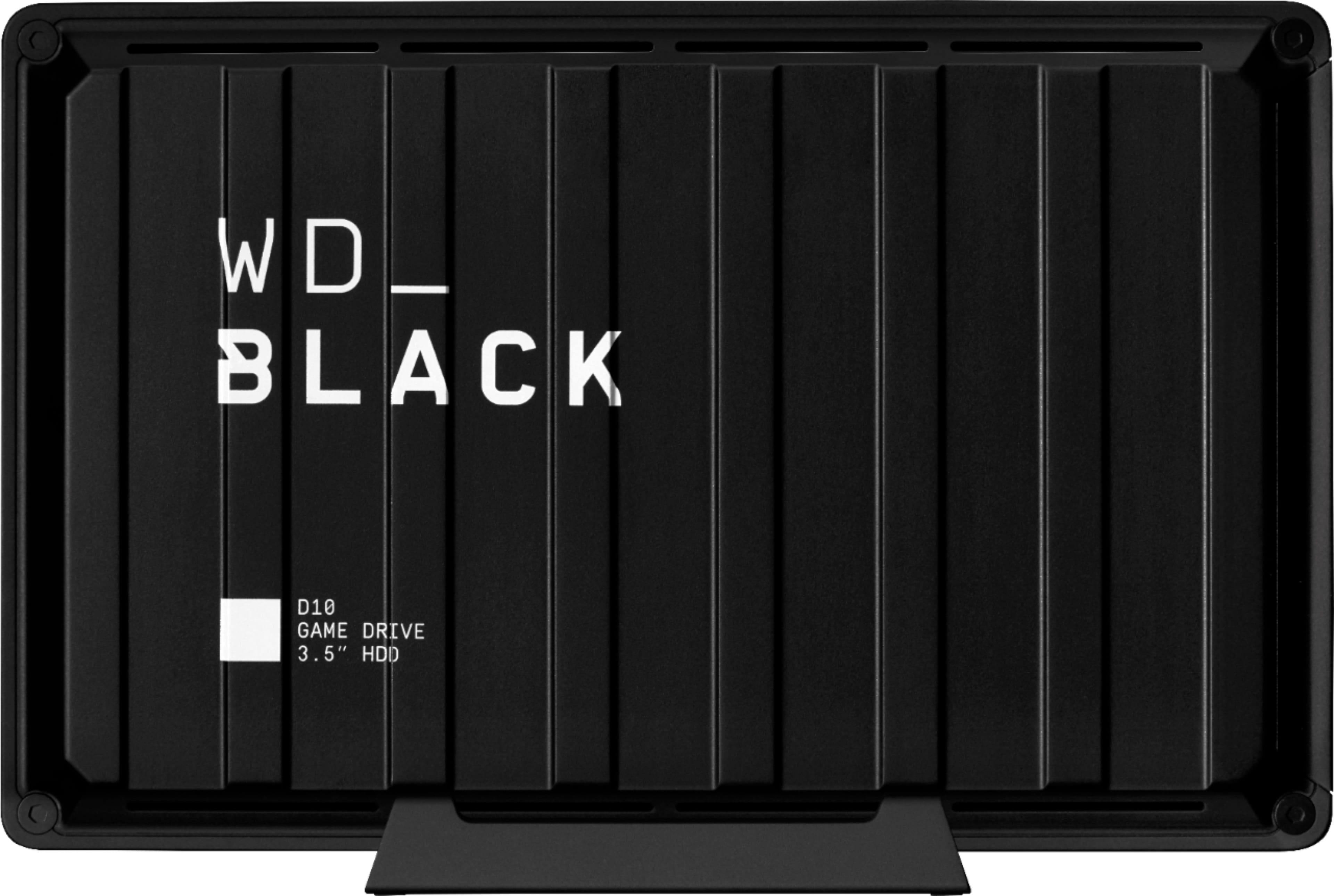 WD - D10 8TB External USB 3.2 Gen 1 Portable Hard Drive - Black - Front_Zoom