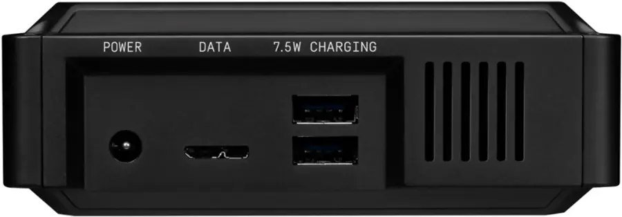Alt View 16. WD - BLACK D10 8TB External USB 3.2 Gen 1 Portable Hard Drive - Black.