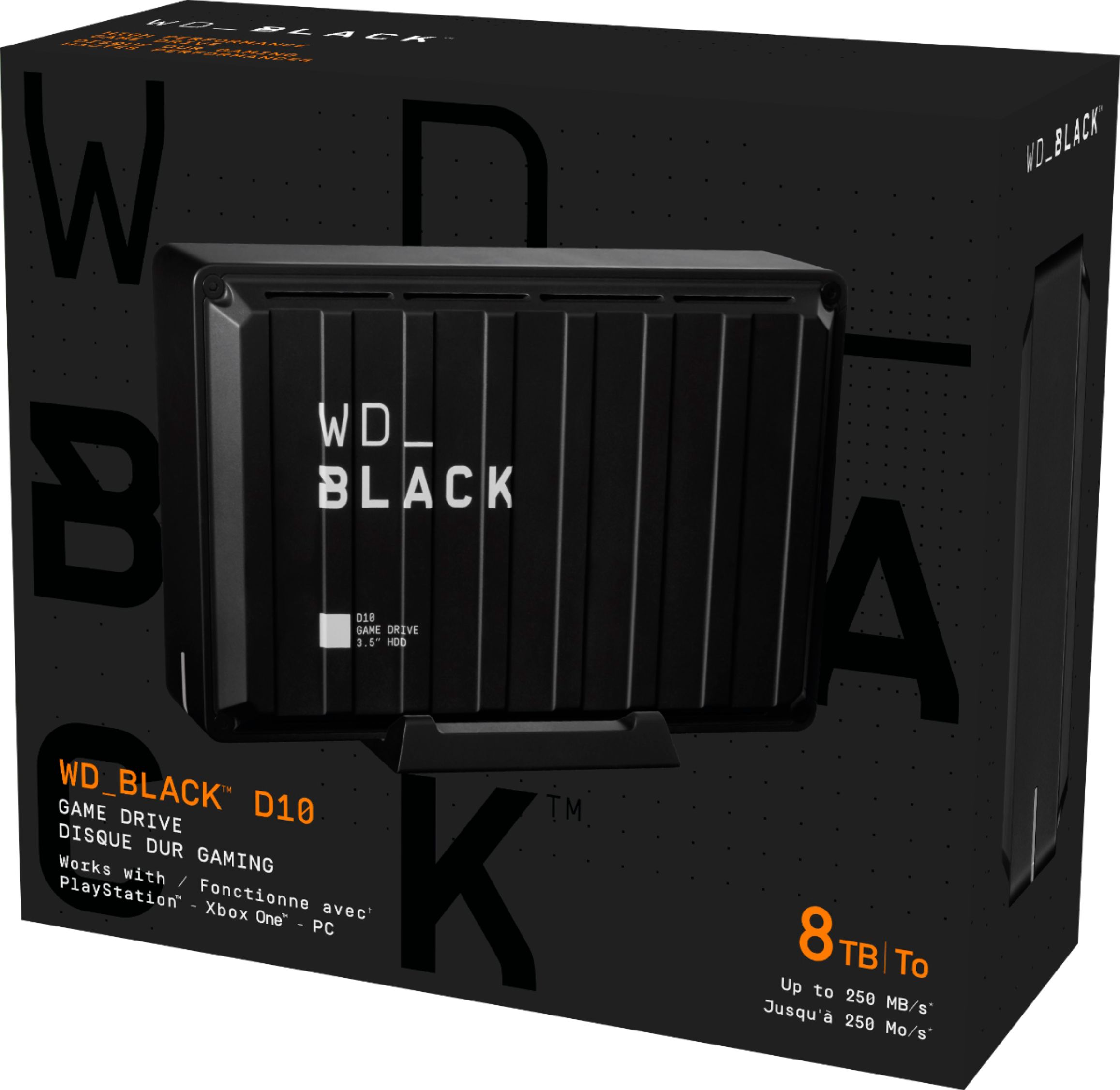 WD BLACK D10 8TB External USB 3.2 Gen 1 Portable Hard Drive Black  WDBA3P0080HBK-NESN - Best Buy