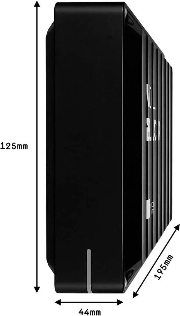 Alt View 19. WD - BLACK D10 8TB External USB 3.2 Gen 1 Portable Hard Drive - Black.