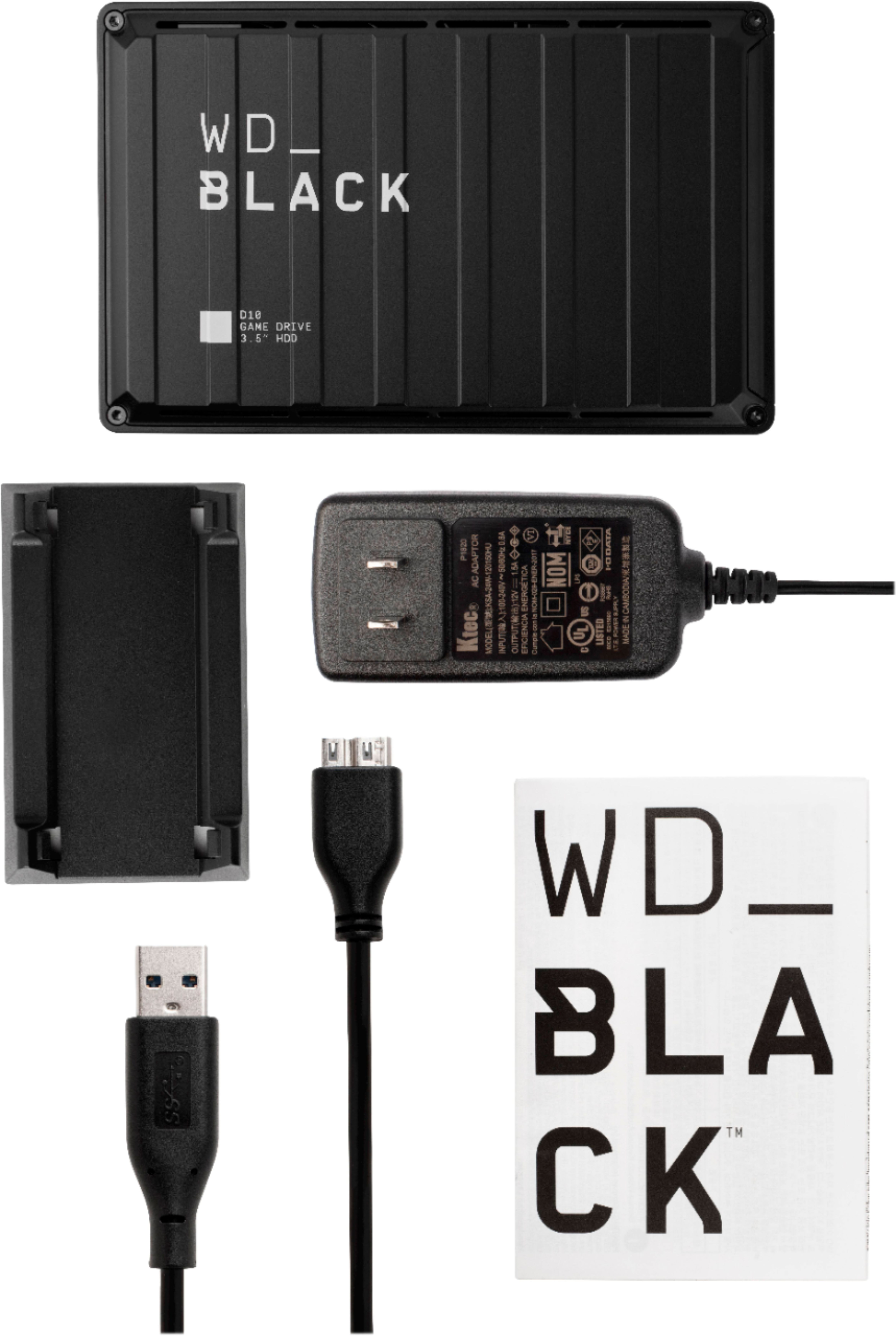 WD WD_BLACK D10 8TB External USB 3.2 Gen 1 Portable Hard Drive Black  WDBA3P0080HBK-NESN - Best Buy