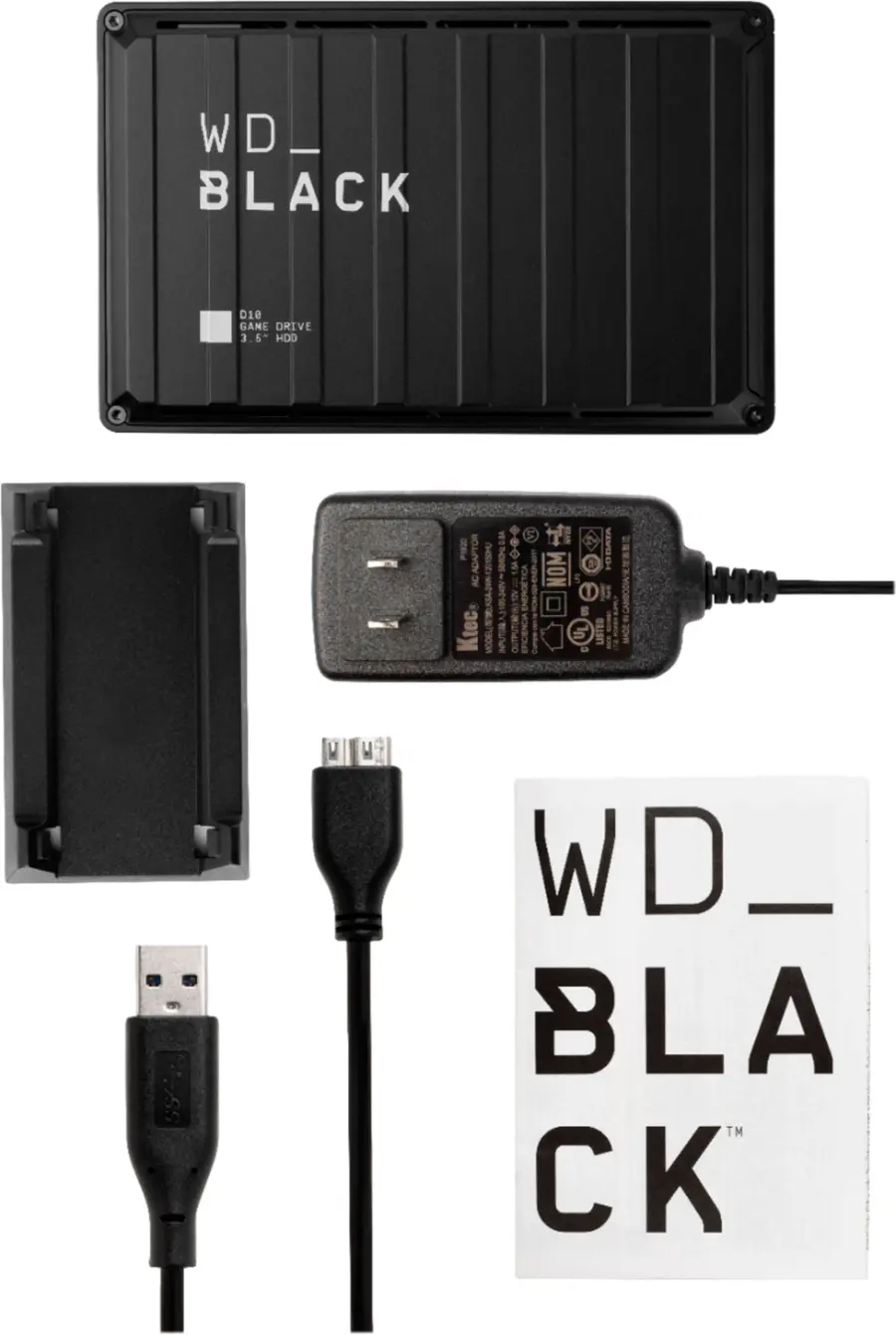 WD D10 8TB External USB Gen Portable Hard Drive Black