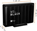 Angle. WD - BLACK D10 8TB External USB 3.2 Gen 1 Portable Hard Drive - Black.