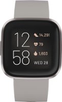 Fitbit - Versa 2 Health & Fitness Smartwatch - Mist Gray - Front_Zoom