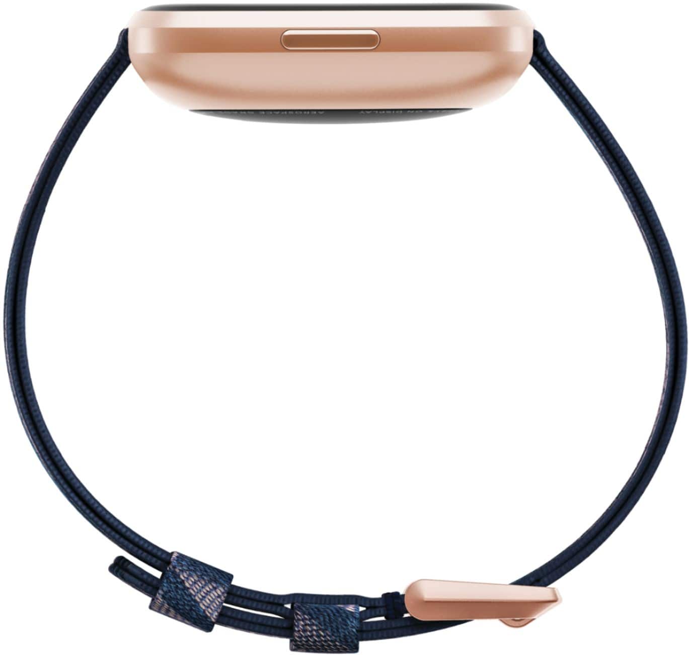 Alt View 13. Fitbit - Versa 2 Special Edition - Copper Rose with Navy Woven Jacquard Band.