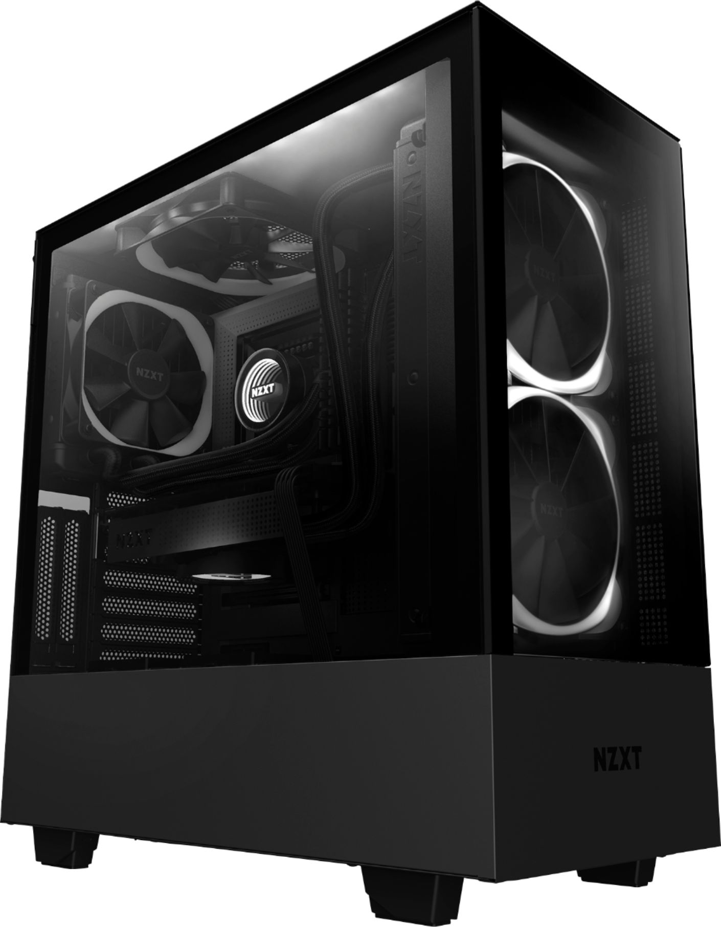 Nzxt H510 Elite Compact Atx Mid Tower Case With Dual Tempered Glass Matte Black Ca H510e B1 Best Buy