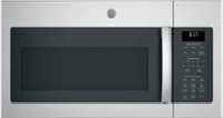 GE - 1.7 Cu. Ft. Over-the-Range Sensor Fingerprint Resistant Microwave Oven - Stainless Steel - Front_Zoom