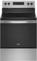 Front Zoom. Whirlpool - 5.3 Cu. Ft. Freestanding Electric Range with Steam-Cleaning and Frozen Bake™ - Stainless steel.