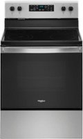 Whirlpool - 5.3 Cu. Ft. Freestanding Electric Range with Steam-Cleaning and Frozen Bake™ - Stainless Steel - Front_Zoom