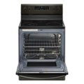 Angle Zoom. Whirlpool - 5.3 Cu. Ft. Freestanding Electric Range with Self-Cleaning and Frozen Bake™ - Black stainless steel.