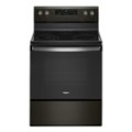 Front Zoom. Whirlpool - 5.3 Cu. Ft. Freestanding Electric Range with Self-Cleaning and Frozen Bake™ - Black stainless steel.