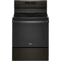 Whirlpool - 5.3 Cu. Ft. Freestanding Electric Range with Self-Cleaning and Frozen Bake™ - Black Stainless Steel - Front_Zoom