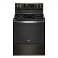 Whirlpool - 5.3 Cu. Ft. Freestanding Electric Range with Self-Cleaning and Frozen Bake™ - Black Stainless Steel - Front_Zoom
