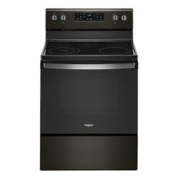 Whirlpool - 5.3 Cu. Ft. Freestanding Electric Range with Self-Cleaning and Frozen Bake™ - Black Stainless Steel - Front_Zoom