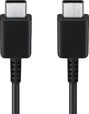 Front. Samsung - 3.3' USB Type C-to-USB Type-C Charge-and-Sync Cable - Black.