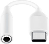 Front. Samsung - USB Type C-to-3.5mm Headphone Jack Adapter - White.