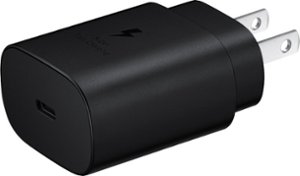 Samsung - Super Fast Charging 25W USB Type-C Wall Charger - Black - Front_Zoom