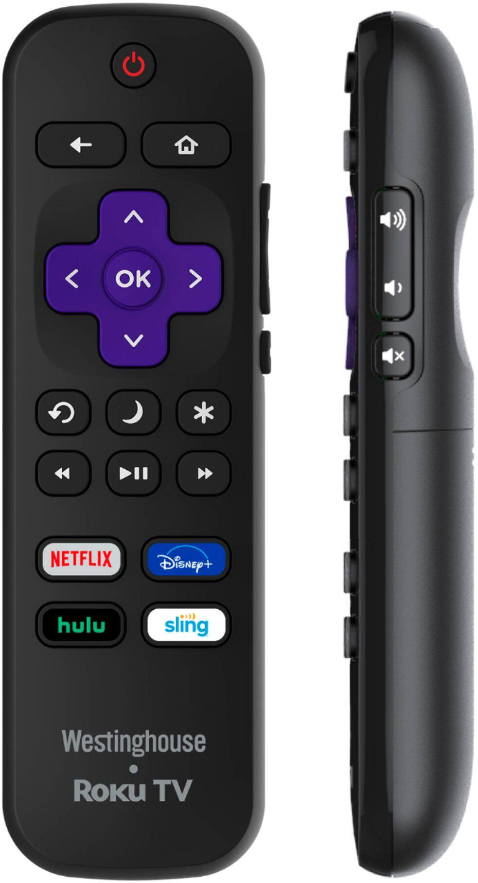 Remote Control. Westinghouse - 58" Class LED 4K UHD Smart Roku TV - Black.