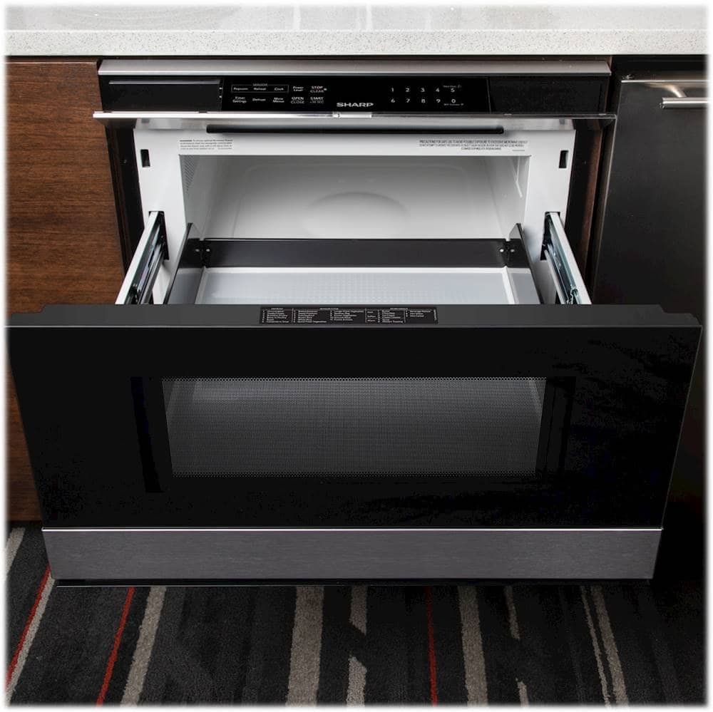 Alt View 15. Sharp - 1.2 Cu. Ft. Microwave Drawer Works with Alexa and Easy Wave Open - Stainless Steel.