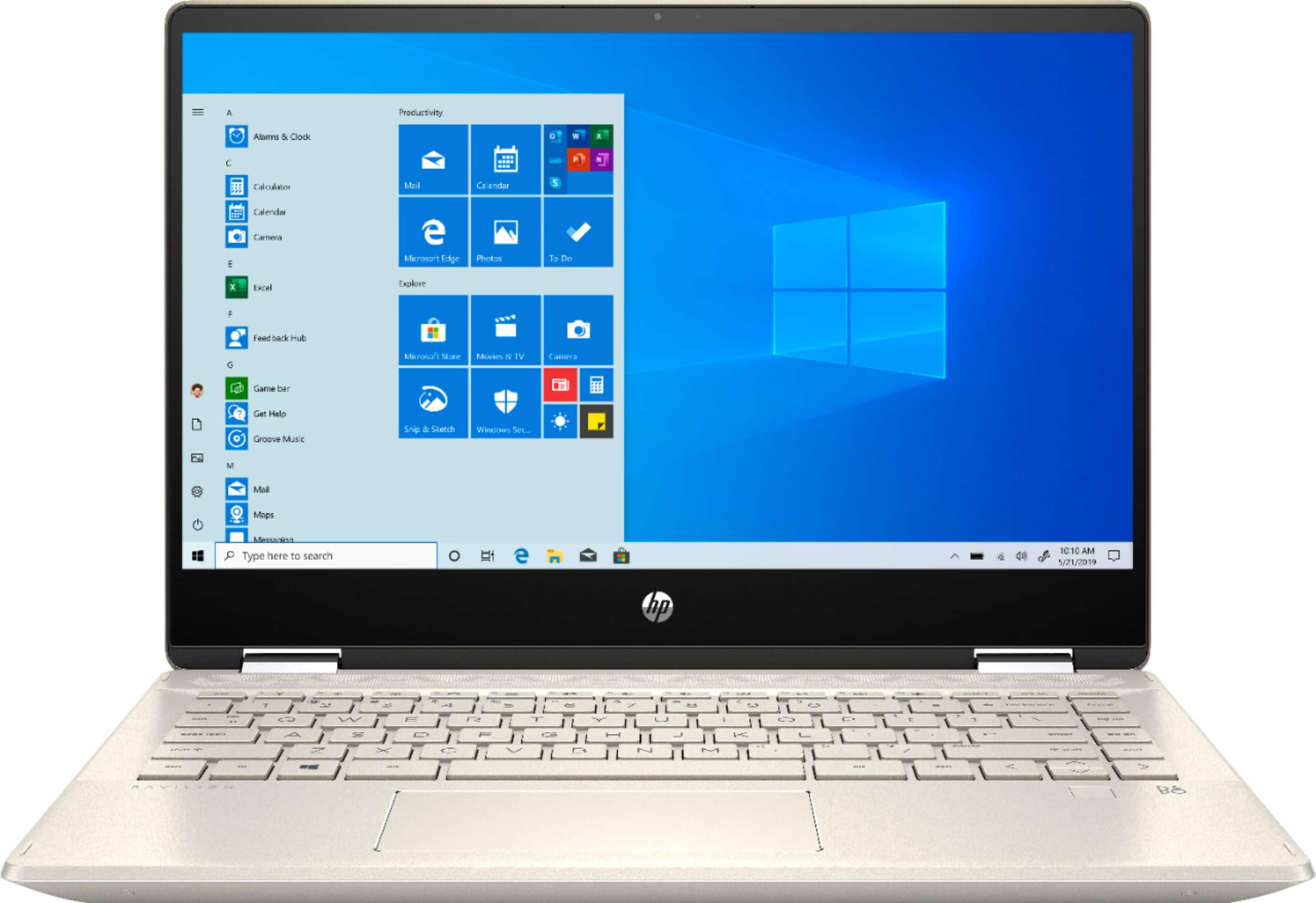 Front. HP - Pavilion x360 2-in-1 14" Touch-Screen Laptop - Intel Core i5 - 8GB Memory - 256GB SSD + 16GB Optane.