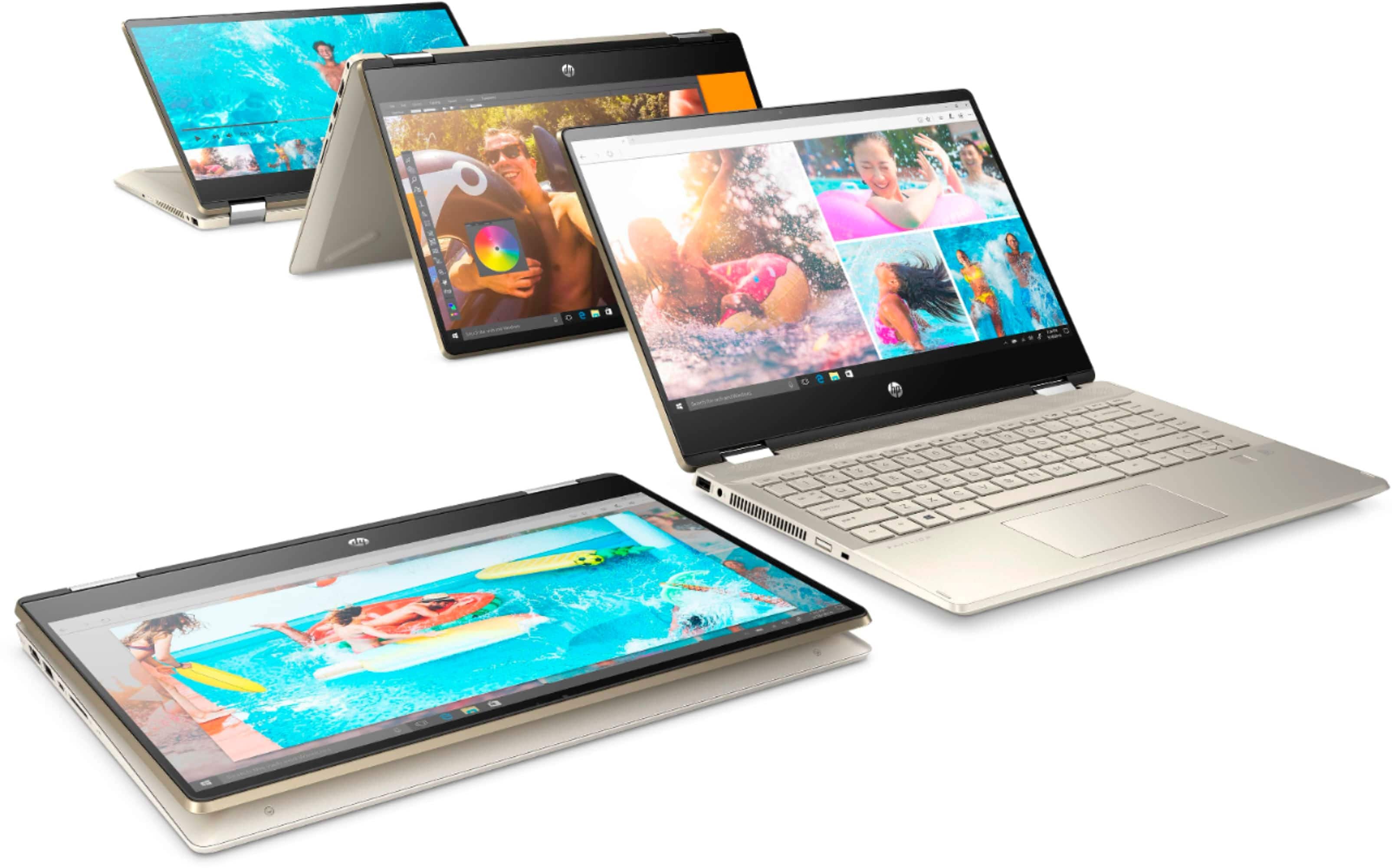 Alt View 3. HP - Pavilion x360 2-in-1 14" Touch-Screen Laptop - Intel Core i5 - 8GB Memory - 256GB SSD + 16GB Optane.