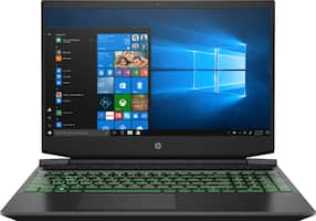 HP - 15.6" Gaming Laptop - AMD Ryzen 5 - 8GB Memory - NVIDIA GeForce GTX 1050 - 256GB Solid State Drive - Shadow Black, Chrome Green, Paint Finish - Front_Zoom