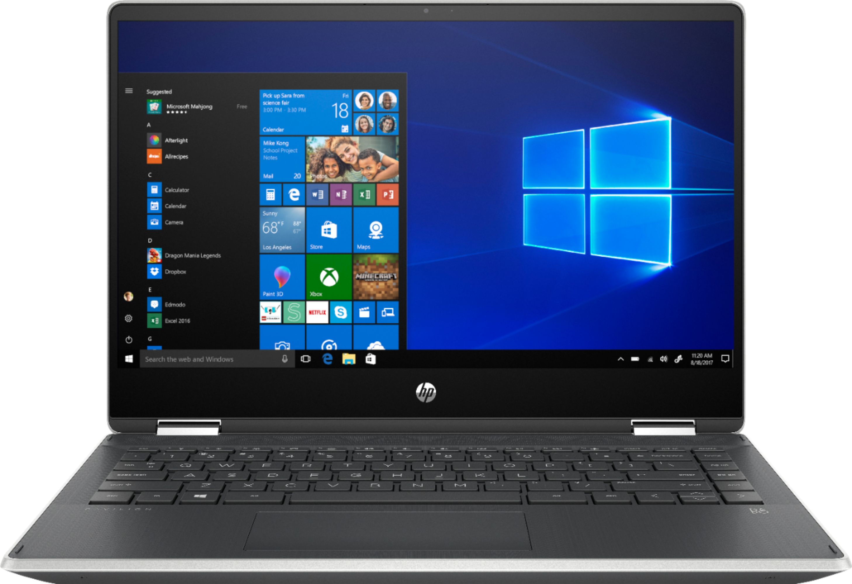 HP - Pavilion x360 2-in-1 14" Touch-Screen Laptop - Intel Core i3 - 8GB Memory - 128GB Solid State Drive