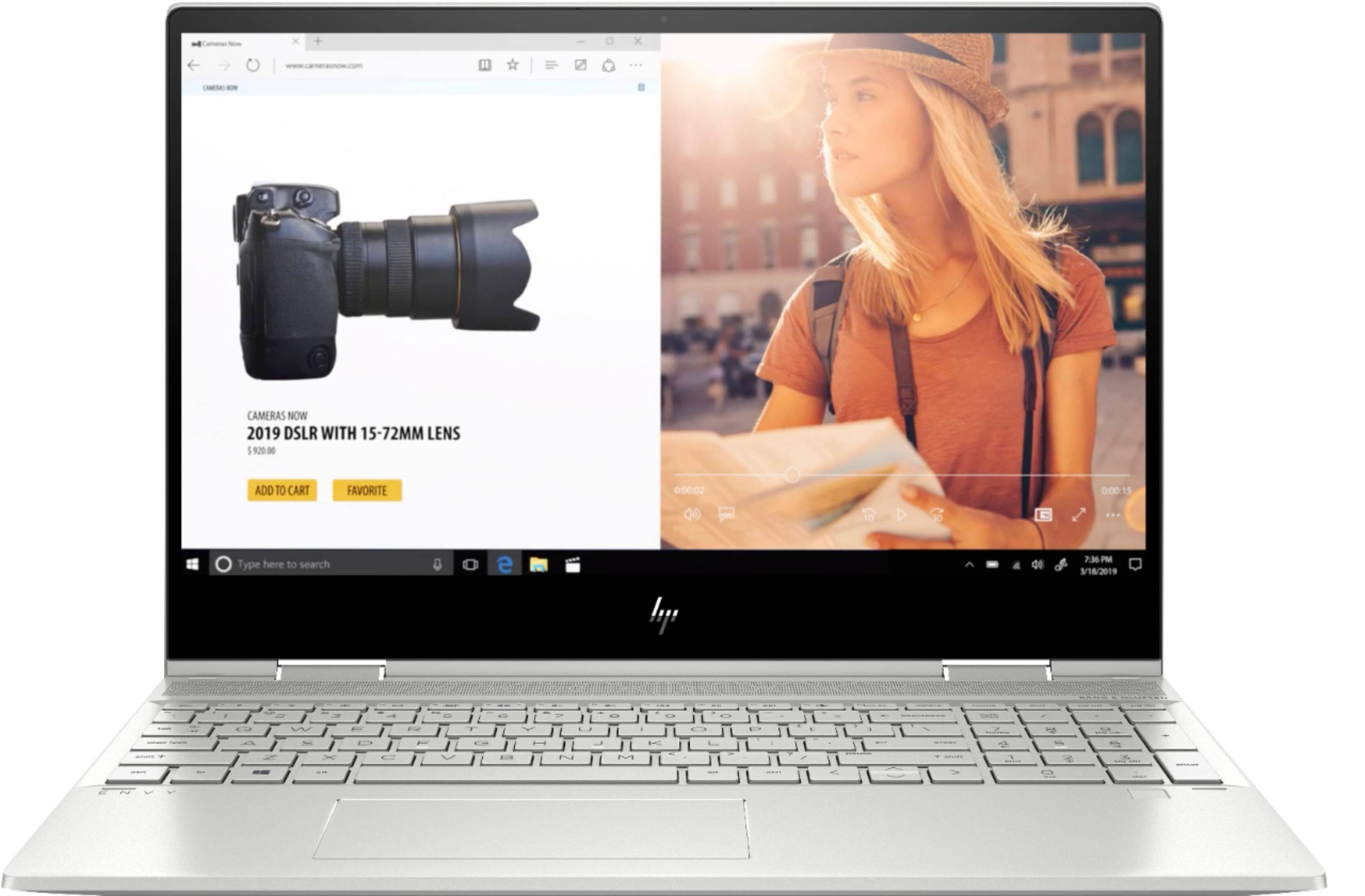 Alt View 12. HP - ENVY x360 2-in-1 15.6" Touch-Screen Laptop - Intel Core i5 - 8GB Memory - 256GB SSD + 16GB Optane.