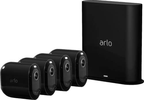 Arlo Pro 3 4 Camera Indoor Outdoor Wire Free 2k Hdr Security Camera System Black Brickseek