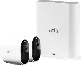Arlo - Pro 3 2-Camera Indoor/Outdoor Wire-Free 2K HDR Security Camera System - White