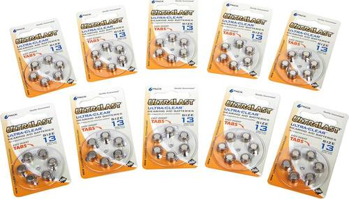 UltraLast - Ultra-Clear™ Size 13 Batteries (60-Pack)