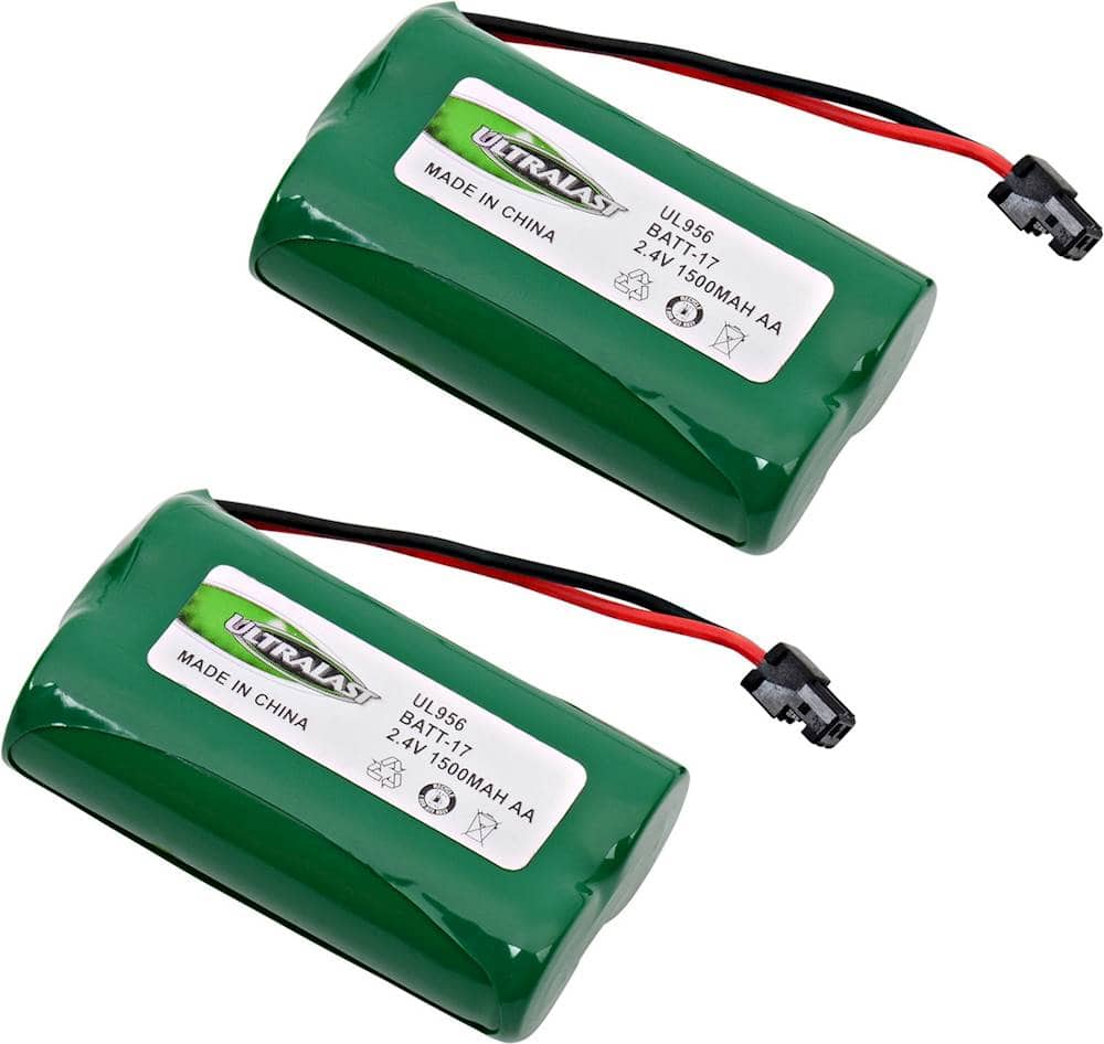 Front. UltraLast - Nickel Metal Hydride Batteries for Panasonic HHR-P506 (2-Pack) - Green.
