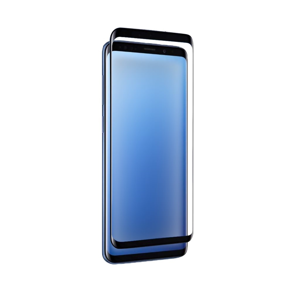 Angle View: zNitro - Tempered Glass Screen Protector for Samsung Galaxy S9 - Black/Transparent
