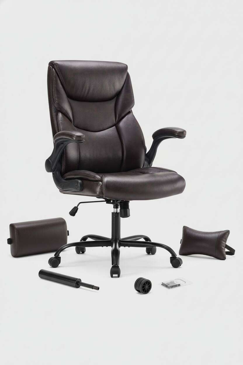 Alt View 1. AOITUN - Gaming Chair for Daily Comfort, Ergonomic High Back Support for College Dorm Living - Brown.