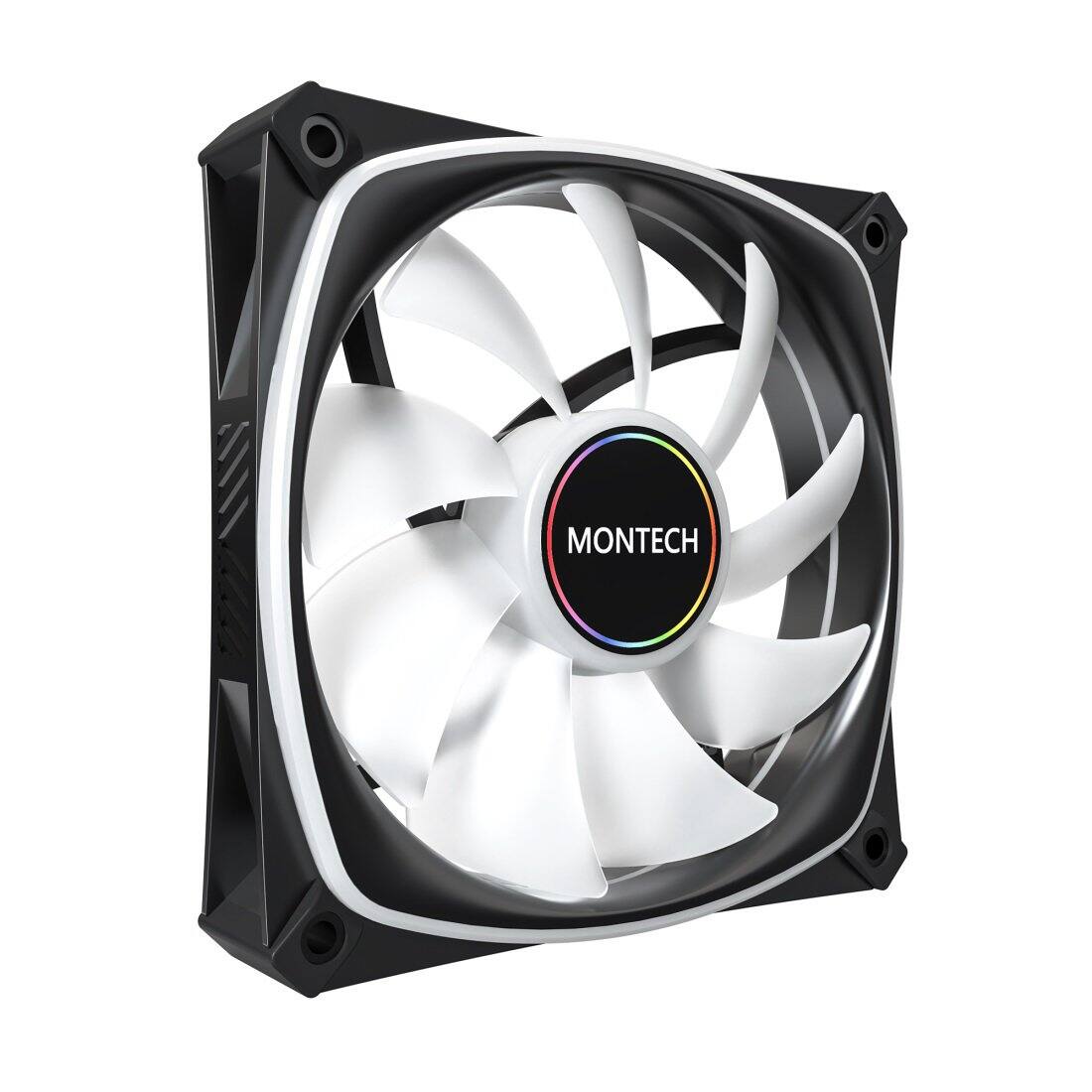 Alt View 1. Montech - AX120 PRO AX120PB3IN1 High Speed 1600PWM, Durable Rifle Bearing Fan, 3 in 1 Pack - Black.