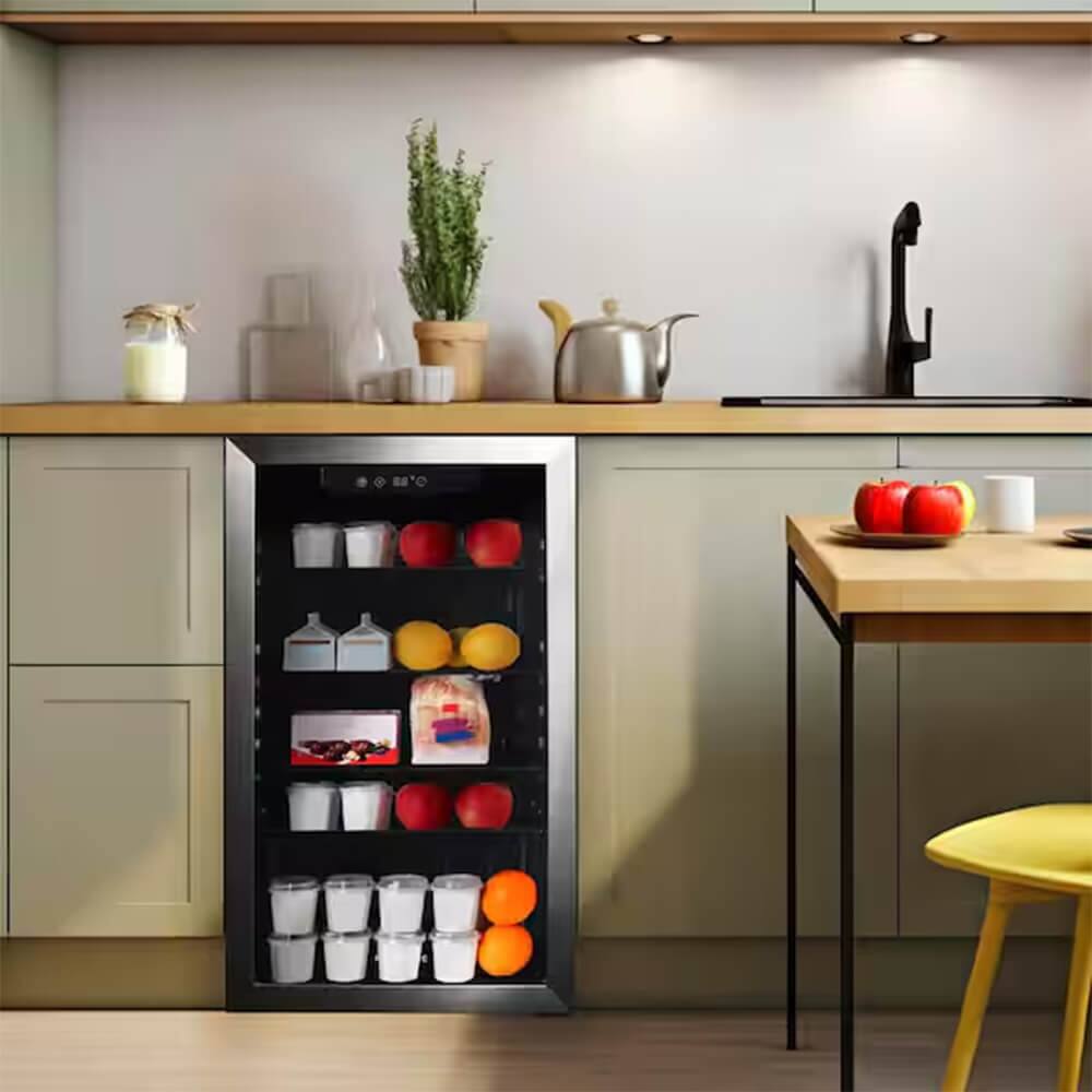 Alt View 1. Frigidaire - Frigidaire EFMIS2415 3.4 Cu. Ft. Black Glass Door Compact Refrigerator - Black.