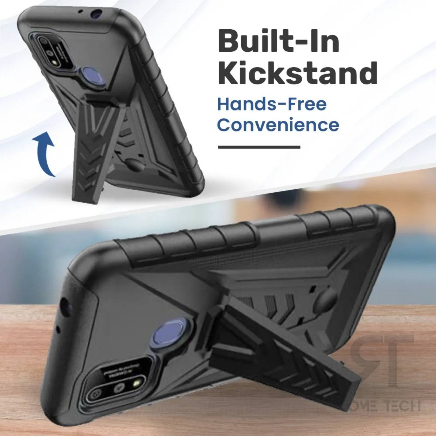 Built-In Kickstand  
Hands-Free Convenience